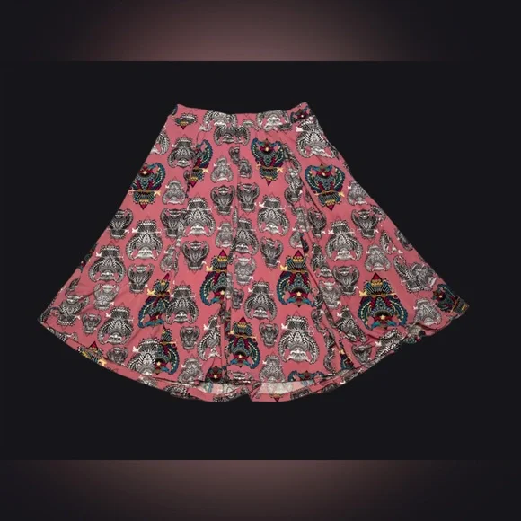LulaRoe: Skeleton Key Pattern Swing Skirt - Picture 16 of 17